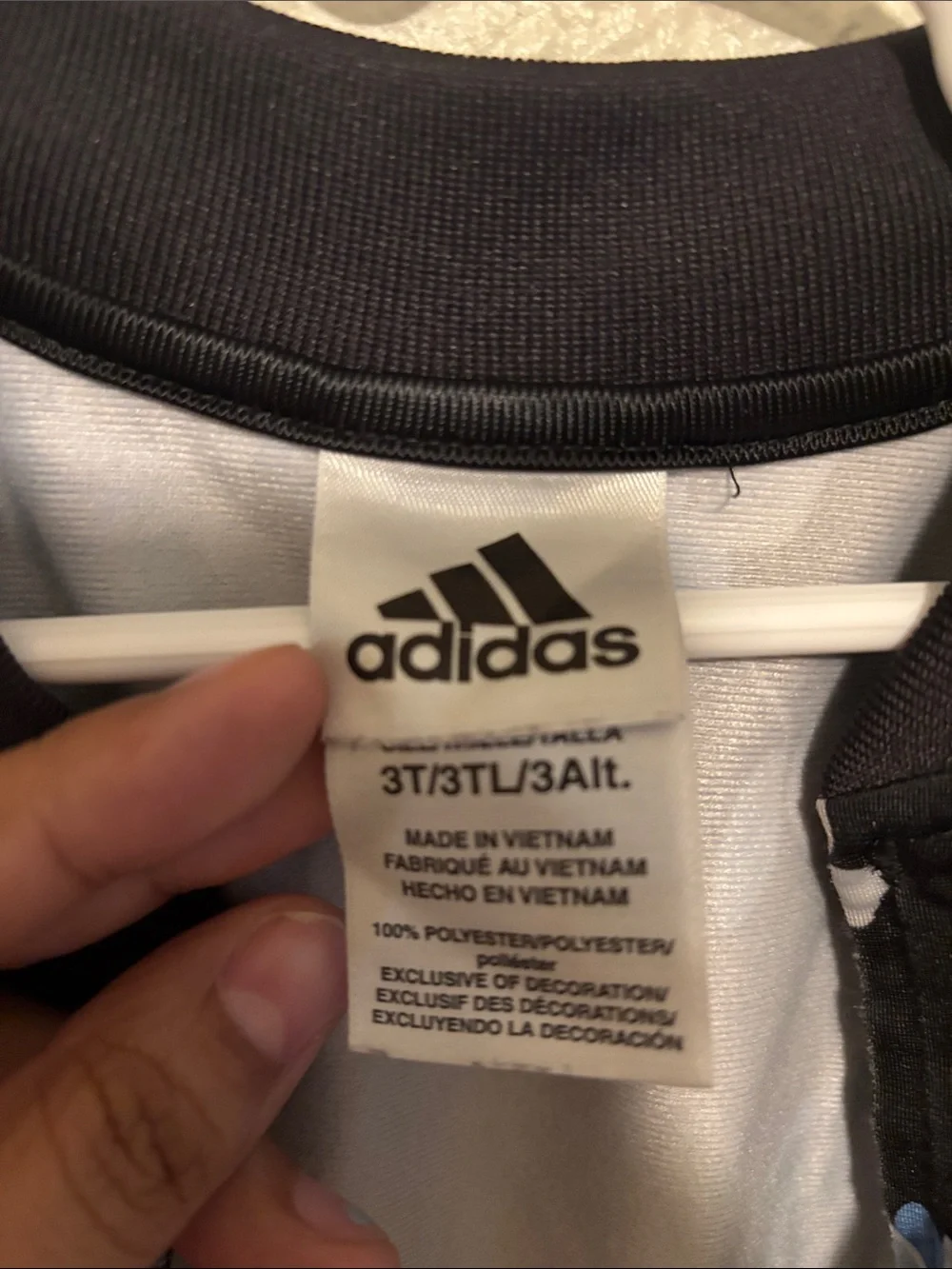 adidas Black Floral Track Jacket with Blue and Pink Accents